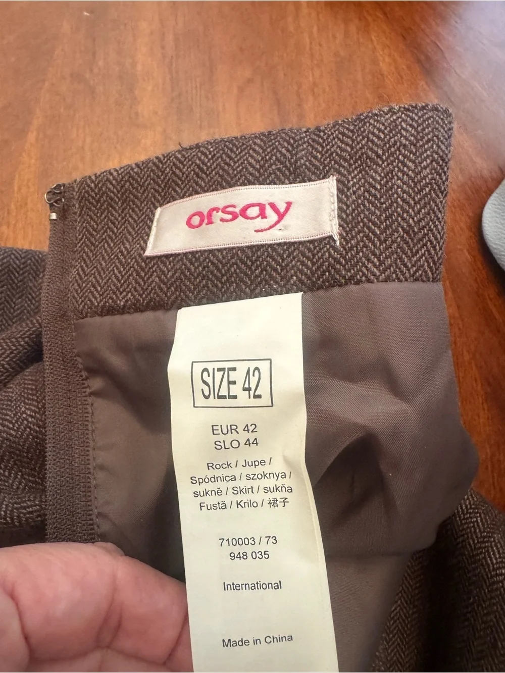 Brown skirt